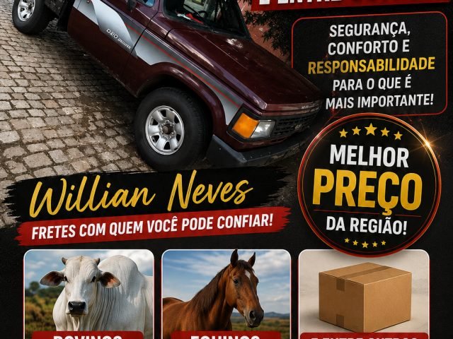 FRETE RURAL 24H - D20 Equipada, Compromisso com seu Gado